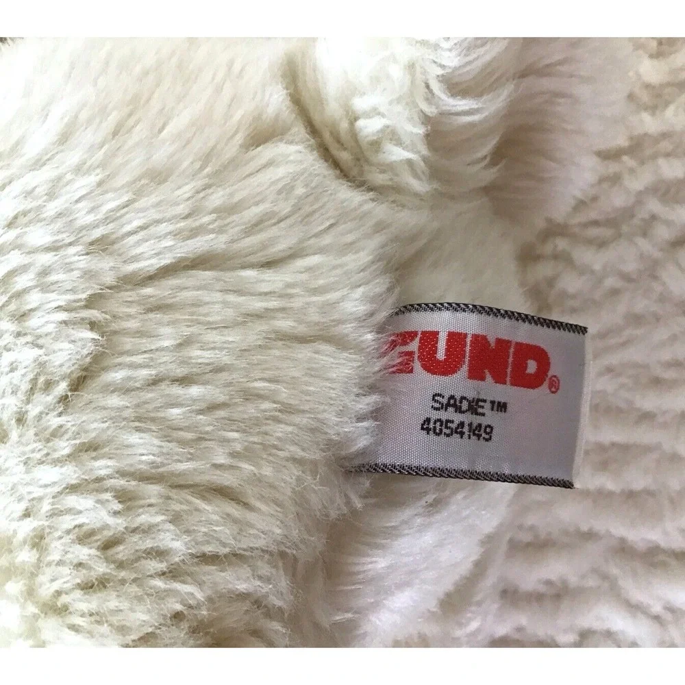 Gund Plush Dog Sadie Puppy Creamy White Stuffed Animal 10 Inch Toy HTF Beige
